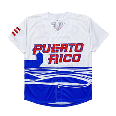 Men's #21 Puerto Rico Clemente Embroidered Baseball Shirt Embroidered Baseball Jersey