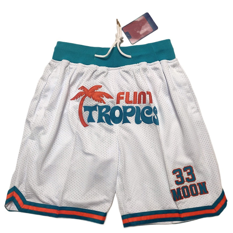 Semi-Pro Flint Tropics Basketball Shorts Sports Pants with Zip Pockets