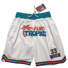 Semi-Pro Flint Tropics Basketball Shorts Sports Pants with Zip Pockets
