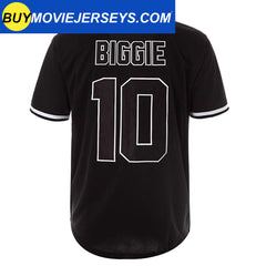 BadBoy #10 Biggie Smalls Unisex Hipster Hip Hop Button-Down Baseball Jersey Black Color