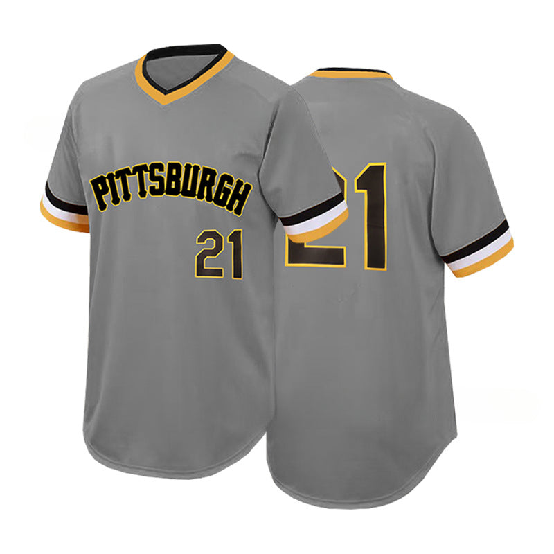 Men's Pittsburgh  #21 #8 Baseball Jersey Mesh Shirts: Sports Match Edition