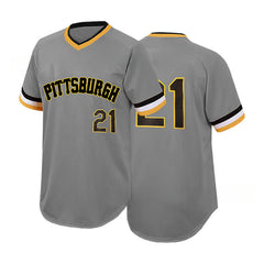 Men's Pittsburgh  #21 #8 Baseball Jersey Mesh Shirts: Sports Match Edition