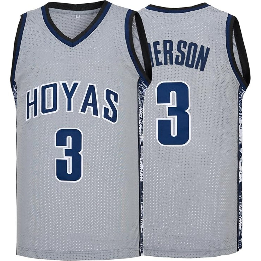 Hoyas Allen Iverson #3 University of Georgetown Basketball Jersey
