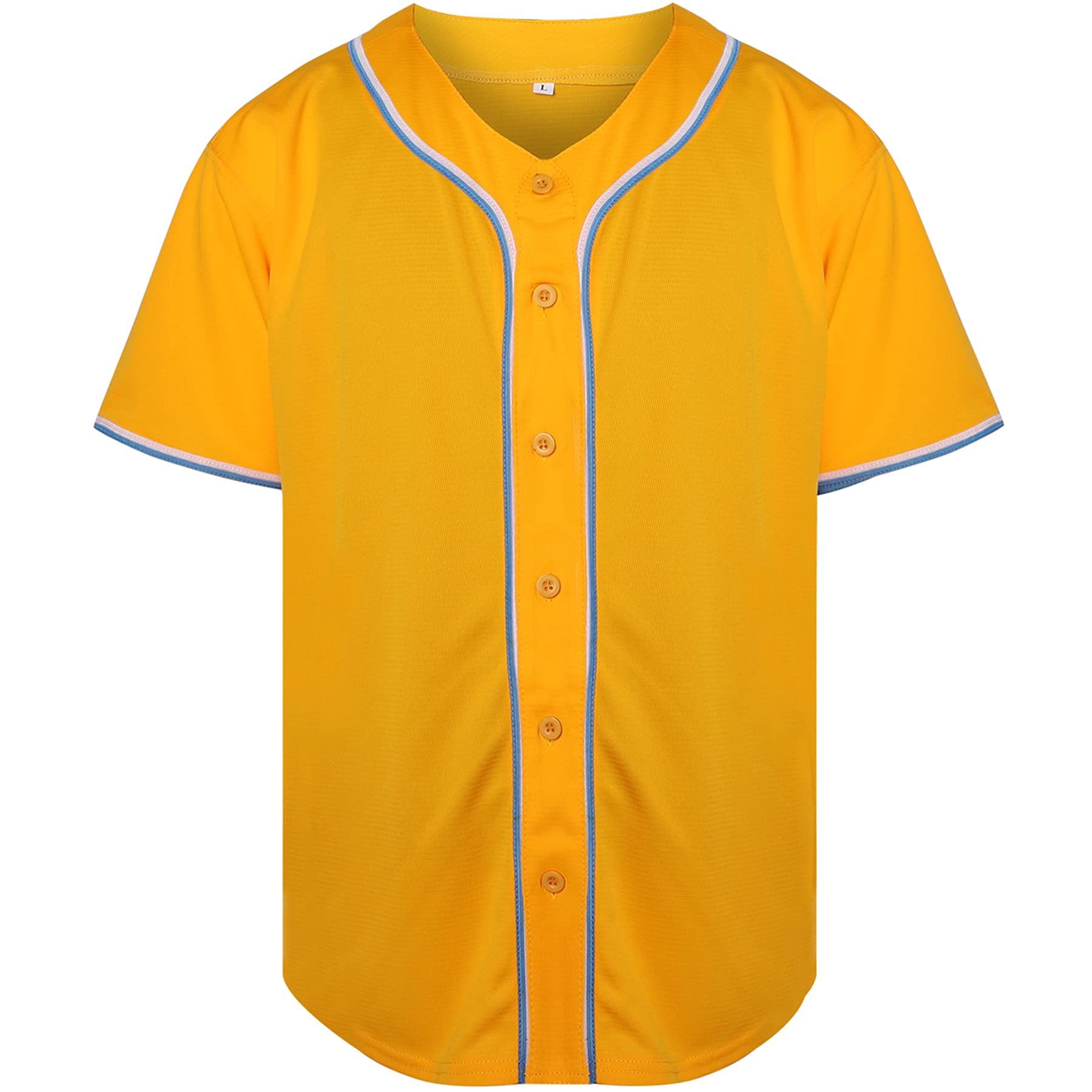 Baseball Jersey Solid Color Empty Version Jersey Training Baseball Uniform for Men