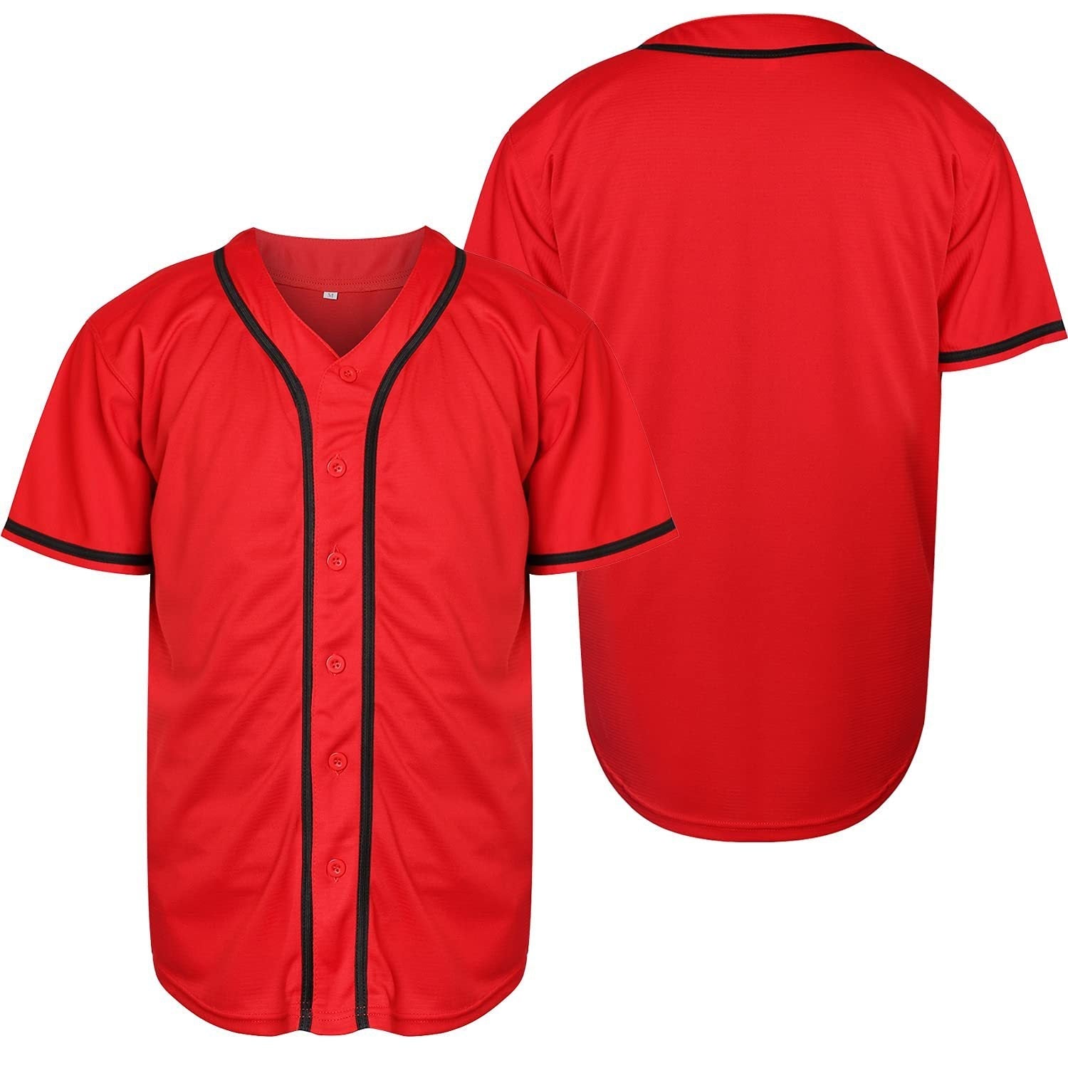 Baseball Shirt Solid Color Blank Empty Version Jersey Training Baseball Uniform for Men