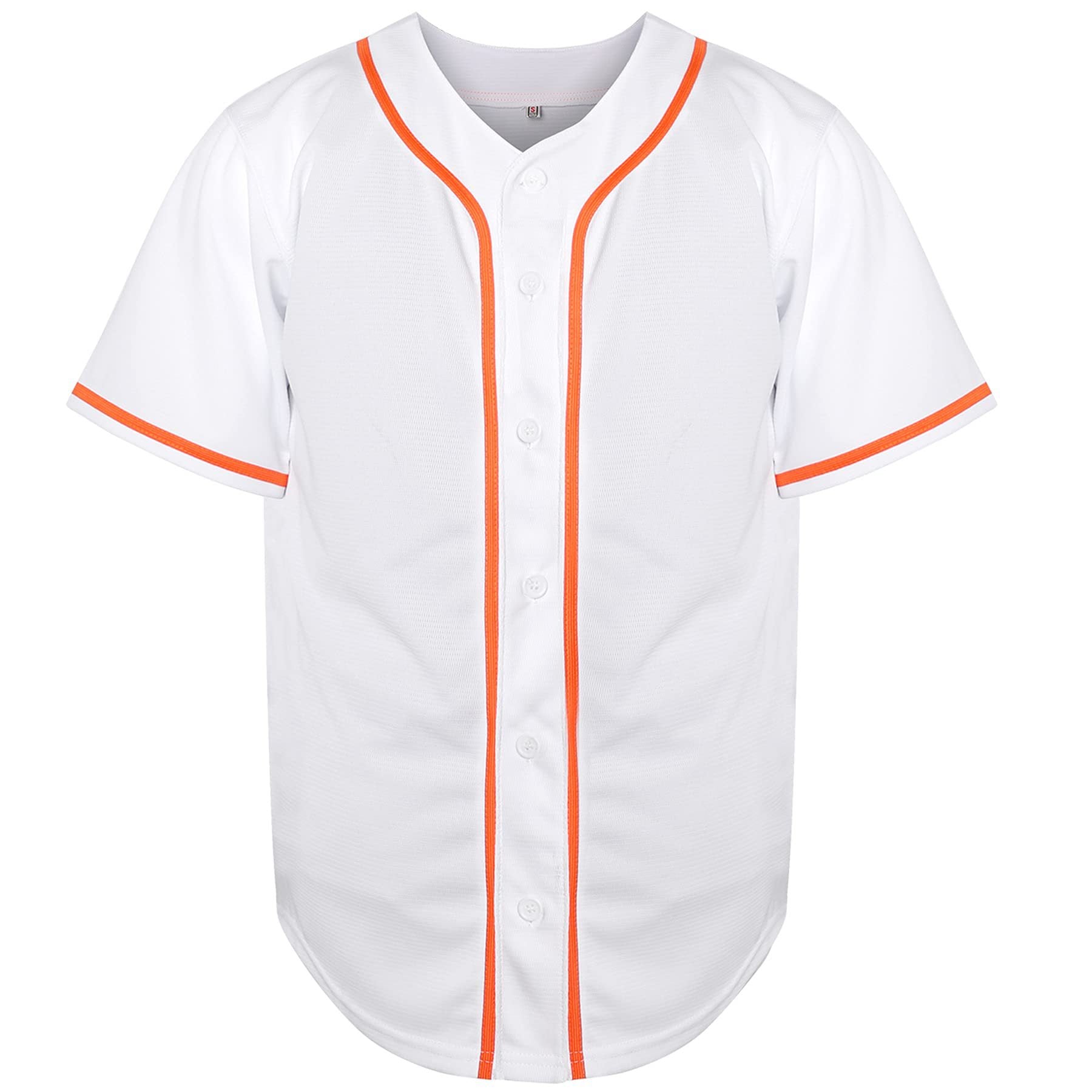 Baseball Jersey Solid Color Empty Version Jersey Training Baseball Uniform for Men