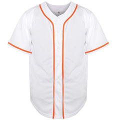 Baseball Jersey Solid Color Empty Version Jersey Training Baseball Uniform for Men