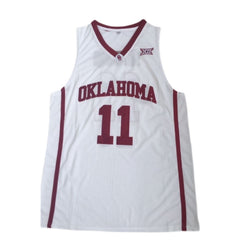 Trae Young #11 Oklahoma College Basketball Jersey White Color