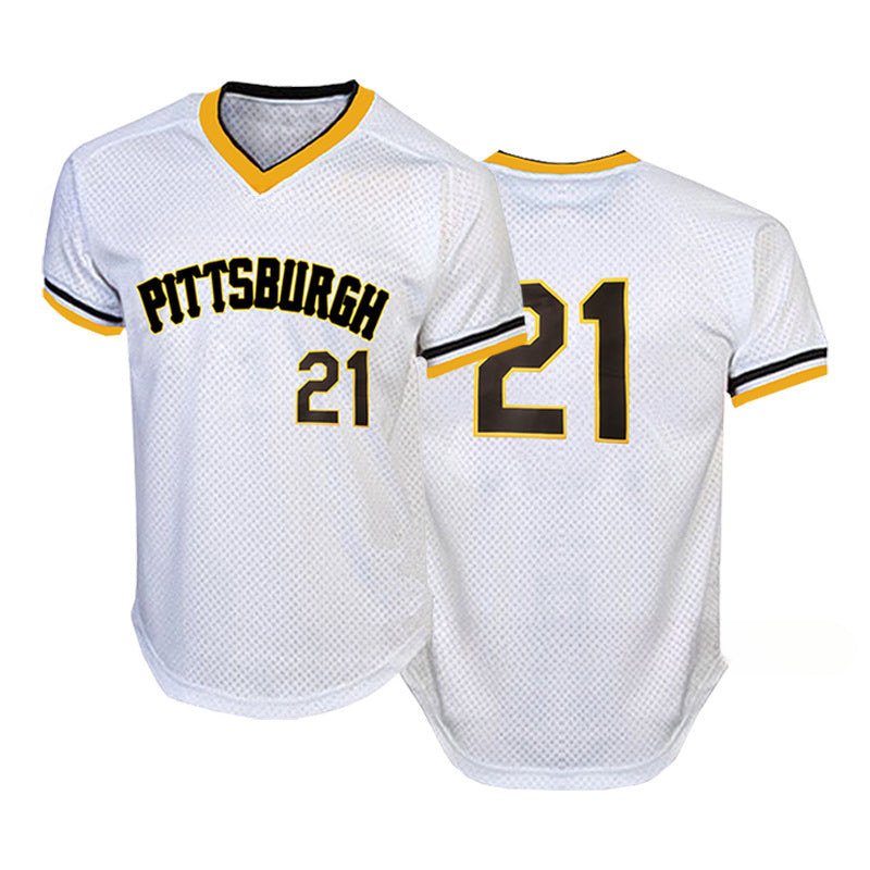 Men's Pittsburgh  #21 #8 Baseball Jersey Mesh Shirts: Sports Match Edition